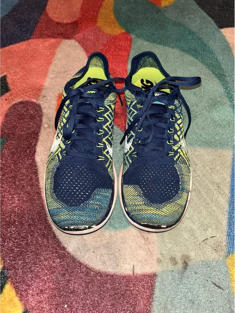 Nike Men's Running Sneakers Blue and Green Size 9